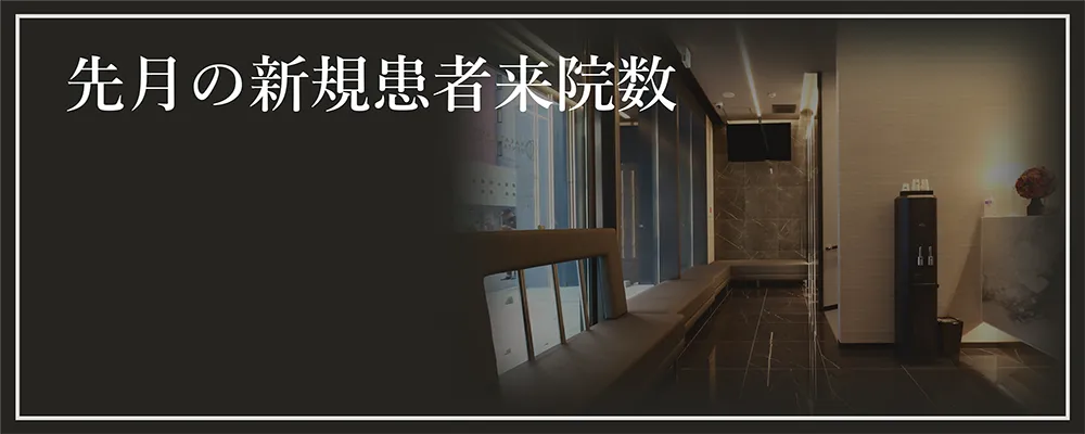 先月の新規患者来院数